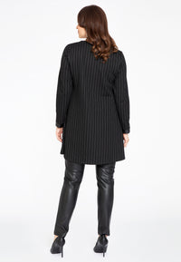 Tunic wide bottom PINSTRIPE - black - #3