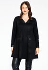 Tunic wide bottom PINSTRIPE - black - #1