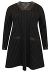 Tunic wide bottom PINSTRIPE - black - #4
