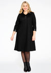 Dress A-line PINSTRIPE - black - #1