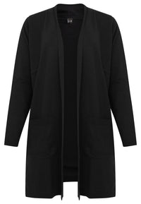 Cardigan with pockets - black - #4