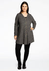 Cardigan with buttons RIB - grey - #1