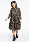 Dress ruffled STONES - black - #1