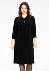 Polo-dress with ruffles DOLCE - black - #1