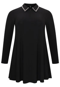 Tuniek wide bottom met strass DOLCE - black - #4