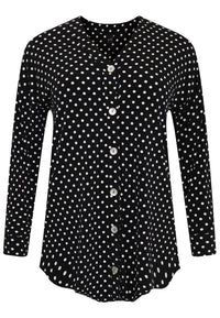 Blouse wide POLKADOT - black - #4
