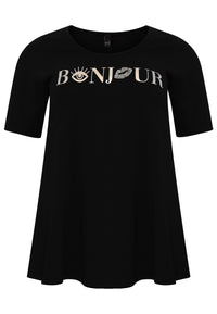 Tunic flare BONJOUR organic cotton - black - #3