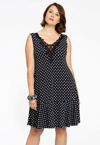 Dress lace neckline POLKADOT - black - #2
