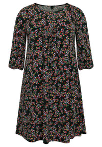 Dress puffed sleeves RUBY - black - #4