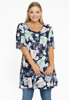 Tunic wide bottom STAMPS - blue - #2