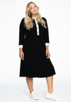 Dress contrast collar DIAGONAL - black - #2