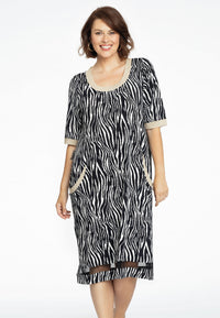 Dress short sleeves ZEBRA - black - #2