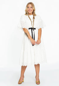 Dress broderie anglaise - white - #2