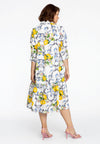 Dress ruffled bottom LEMON - white - #3