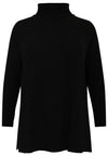 Pullover high neck rib - black - #4