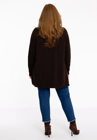 Pullover high neck rib - brown - #3
