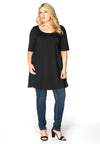 Tunic wide bottom VISCOSE - black