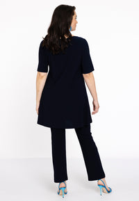 Tunique avec cou profond wide bottom DOLCETunic wide bottom deep neck DOLCE - blue - #3