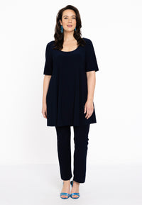 Tunique avec cou profond wide bottom DOLCETunic wide bottom deep neck DOLCE - blue - #2