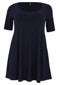 Tunique avec cou profond wide bottom DOLCETunic wide bottom deep neck DOLCE - blue - #4