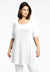 Tunic wide bot short sl. dolce - Blanc