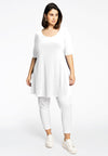 Tunic wide bot short sl. dolce - Blanc