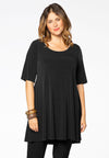 Tunic wide bot short sl. dolce - Noir