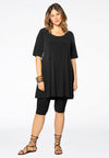 Tunic wide bot short sl. dolce - Noir