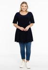 Tunic wide bot short sl. dolce - bleu
