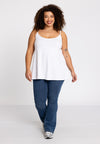 Singlet spaghetti A-line VISCOSE - white - #2