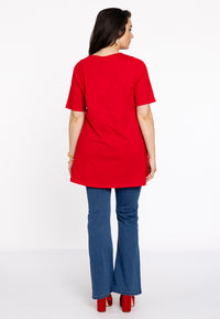 Tunic flare short sl COTTONTunic flare COTTON - red - #3