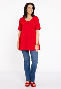 Tunic flare short sl COTTONTunic flare COTTON - red - #2