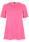 Tunic flare short sl COTTONTunic flare COTTON - pink - #4