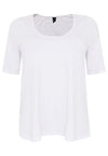 T-shirt A-line VISCOSE - white - #4