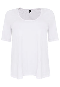T-shirt A-line VISCOSE - white - #4