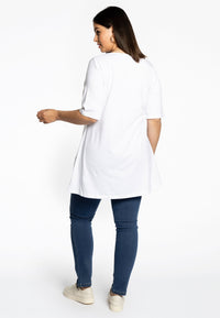 Tunic flare fit COTTON - white - #3