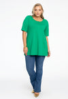 Tunic flare fit COTTON - green