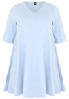 Tunic Swing short sleeve COTTON - light blue - #4