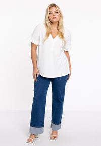T-shirt double col en V DOLCE - #1
