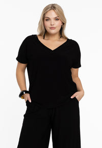 T-shirt v-neck DOLCE - black - #1