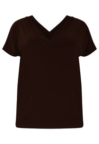 T-shirt double col en V DOLCET-shirt v-neck DOLCE - brown - #2