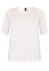 T-shirt v-neck relax fit COTTON - white - #4