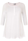 Tunic flare fit buttons COTTON - white