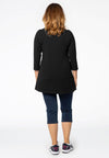 Tunic flare fit buttons COTTON - black - #3