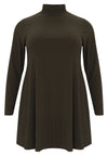 Tunic with col wide bottom - dark green - #4