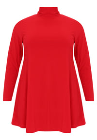 Tunic with col wide bottom - red - #4