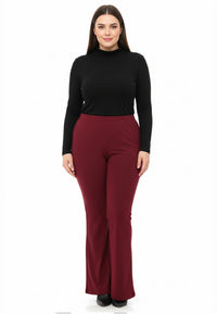 Trousers bootleg DOLCE - dark red - #1