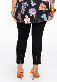 Jeans 7/8 leg zipper - black - #5