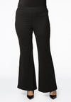 Boot-cut pants INTERLOCK - black