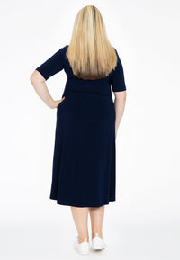 Robe longue à manches courtesMaxi dress wide DOLCE - blue - #3